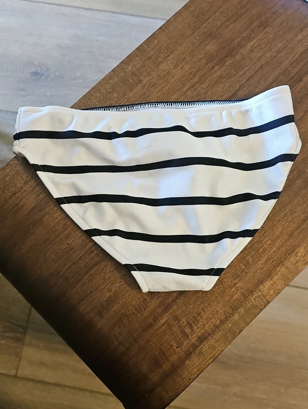 Ralph Lauren Polo White and Black Striped Girls' Bikini Set